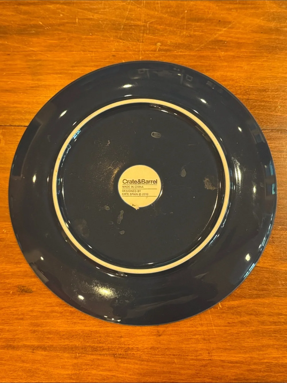 Crate&Barrel Delilah Blue White Salad Dessert Plate 8.5” Kate Spain 2010 Casual
